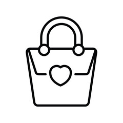 purse icon with white background vector stock illustration
