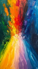 Vivid Paint Explosion - Artistic Abstract Strokes