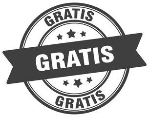 gratis stamp. gratis label on transparent background. round sign