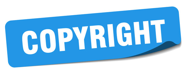 copyright sticker. copyright label