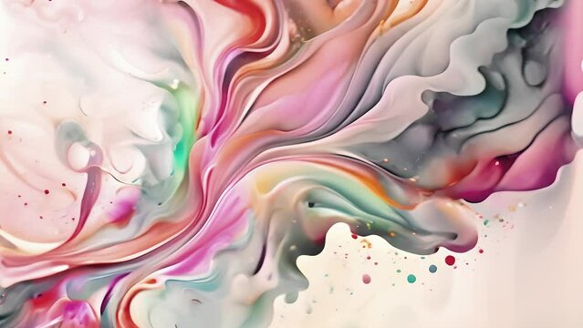Abstract colourful fluid art, video background.