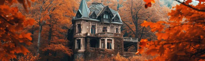 Naklejka premium Autumn fall background 