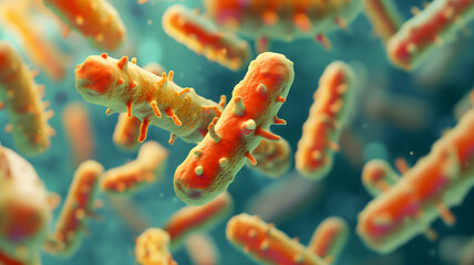 bacterium rod monoculture Escherichia coli - obrazy, fototapety, plakaty