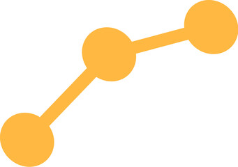 Digital wallet structure of connected elements. Node data model, abstract techno element for modern and retro technological design. Simple color vector pictogram isolated on white background