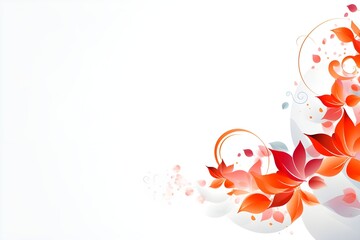 Flowers on a white background with orange flowers.