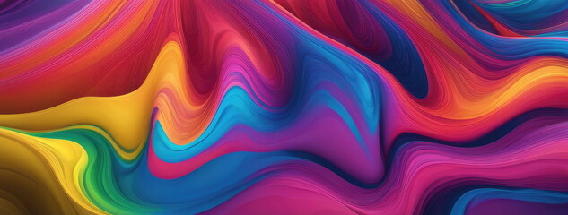 Fototapeta premium Psychedelic Bright Rainbow Swirl Pattern