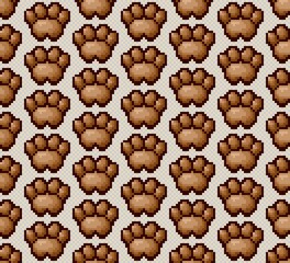The seamless pixel background with cat footprints.
