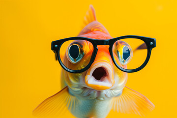 Fototapeta premium fish with glasses