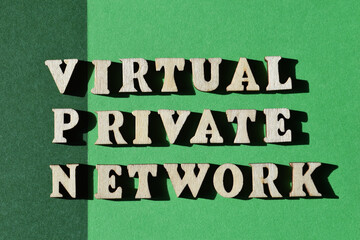 Obraz premium VPN, abbreviation for Virtual Private Network