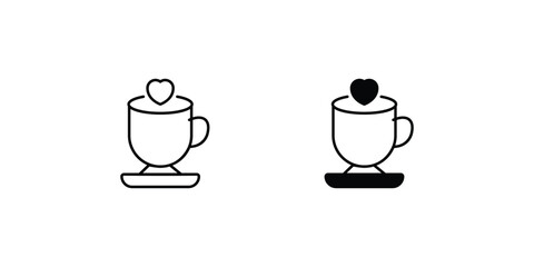cup icon with white background vector stock illustration