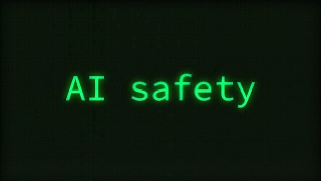 AI Safety, Typing Text, Retro Computer Screen