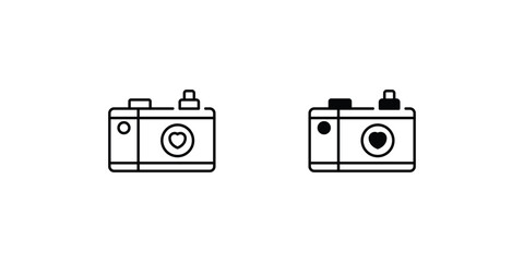 camera icon with white background vector stock illustration