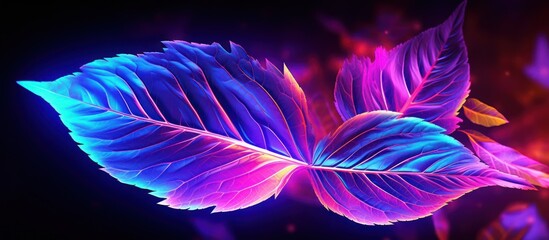neon colored single leaf background