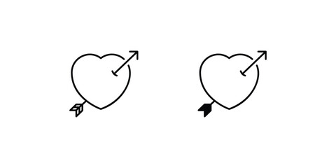 heart icon with white background vector stock illustration