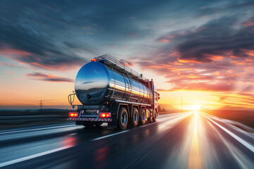 fuel tanker truck - obrazy, fototapety, plakaty