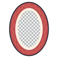 Antique photo frame vector cartoon illustration isolated on a white background.