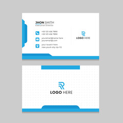 creative professional clean and blue business card design template
