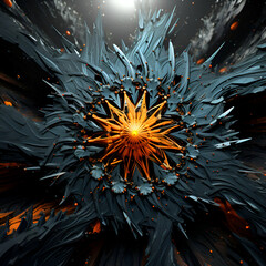 3d illustration of abstract geometric composition.digital artwork for creative graphic design