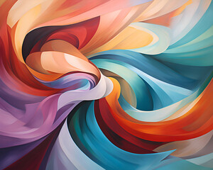 abstract colorful background with smooth lines in different colors.  illustration