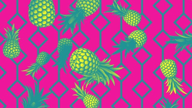  Vintage Style Falling Pineapples