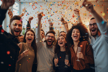 corporate party in the office