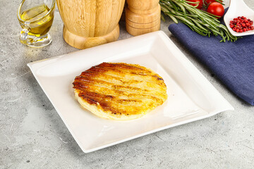 Grilled Greek traditional cheese - haloumi