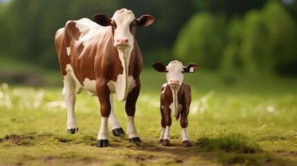 livestock cow with calf