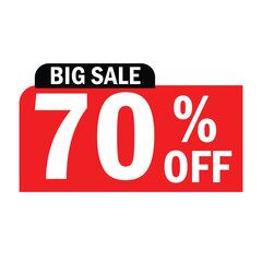 Discount clearance sale red sticker offering price reduction.