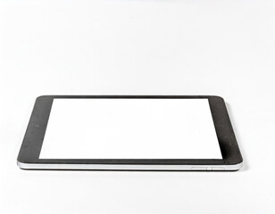 Tablet on white background.