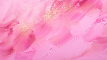 Abstrakcyjne jasne tło - różowa ściana, obraz olej na płótnie. Nowoczesna sztuka
