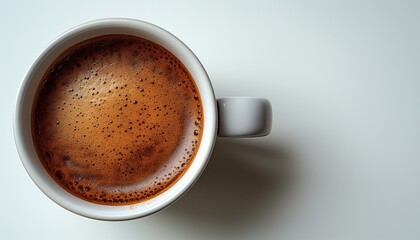 tasse kaffe weiß von oben