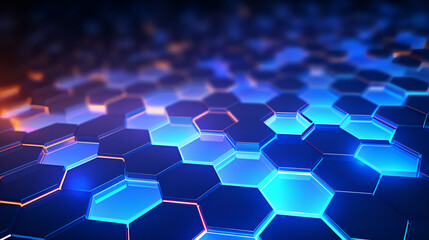 blue hexagon background,abstract blue background