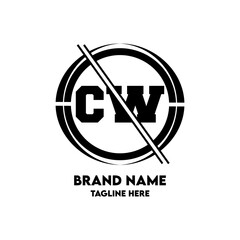 CW Logo Design And Monogram logo