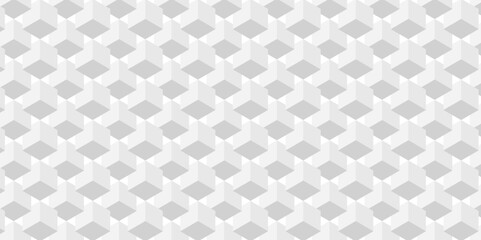 Abstract white and gray style minimal blank cubic. Geometric pattern illustration mosaic, square and triangle wallpaper.
