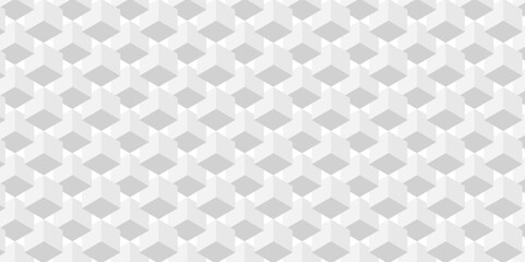 Abstract white and gray style minimal blank cubic. Geometric pattern illustration mosaic, square and triangle wallpaper.