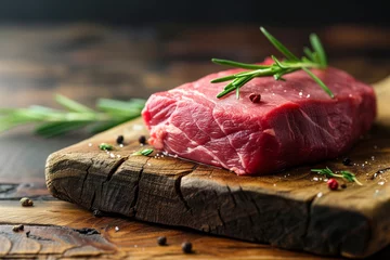 Fotobehang raw steak © Anastasiia Trembach