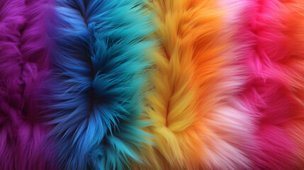 Multicolored faux fur