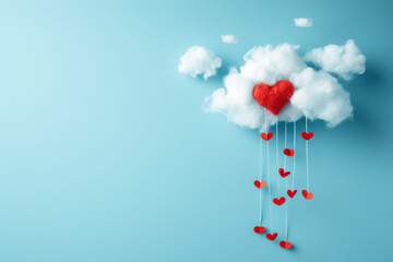 Cloud With Red Heart Hanging