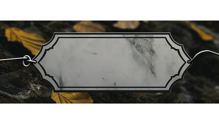 Blank metal sign mounted on weathered wood, ready for your business message or creative design