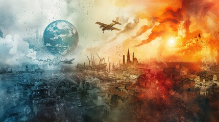 Naklejka premium Greeting Card and Banner Design for International Day for Disarmament and Non-Proliferation Awareness Background