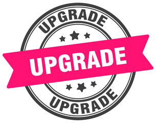 Obraz premium upgrade stamp. upgrade label on transparent background. round sign