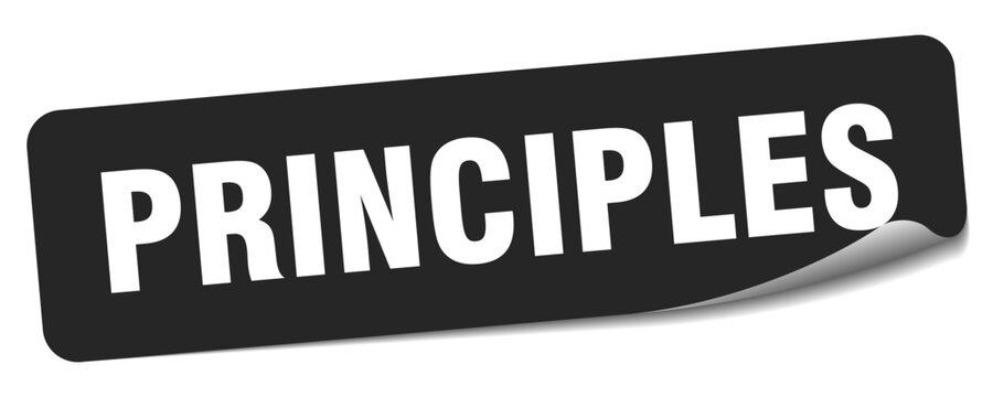 principles sticker. principles label