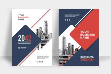 Foto op Canvas Corporate Book Cover Design Template in A4. Can be adapt to Brochure, Annual Report, Magazine,Poster, Business Presentation, Portfolio, Flyer, Banner, Website. © wheeliemonkey