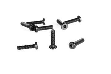 hex socket head screw in black color on isolated white background