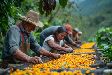 coffee pickers on the plantation