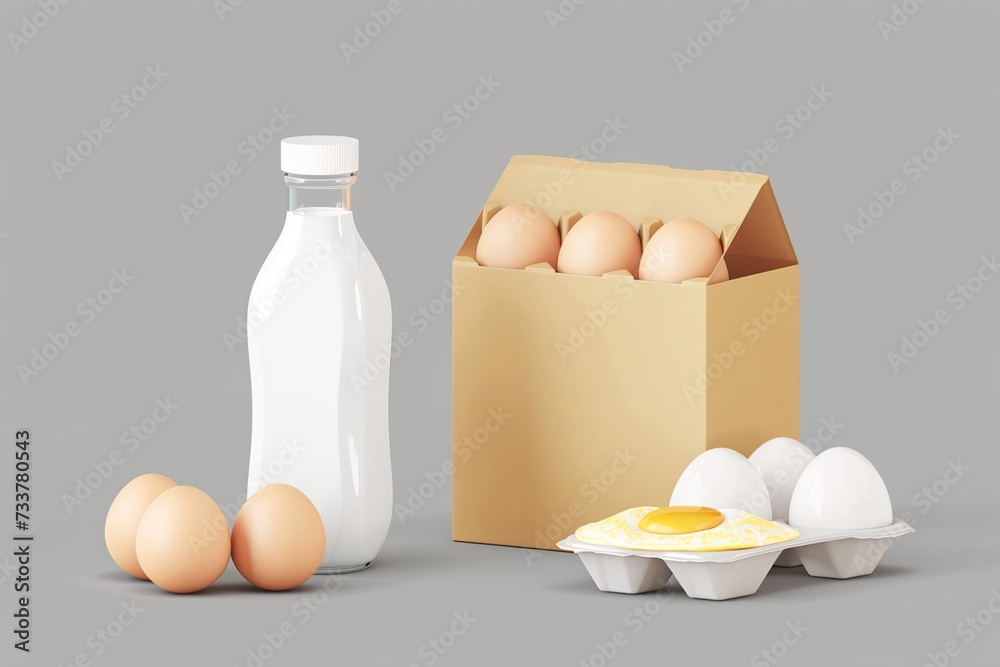 Poster dairy products and eggs