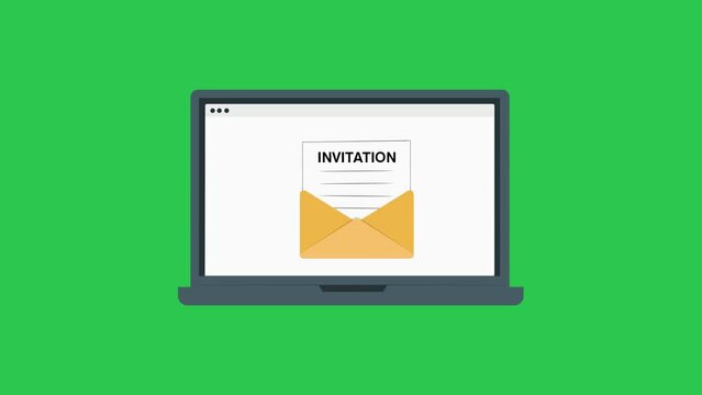 Invitation Mail In Laptop, You are invited for Job
