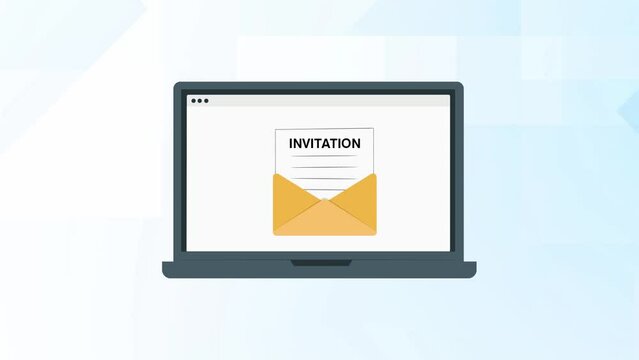 Invitation Mail In Laptop, You are invited for Job
