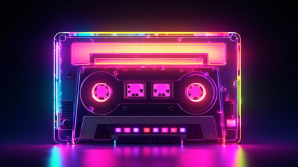 Neon cassette.