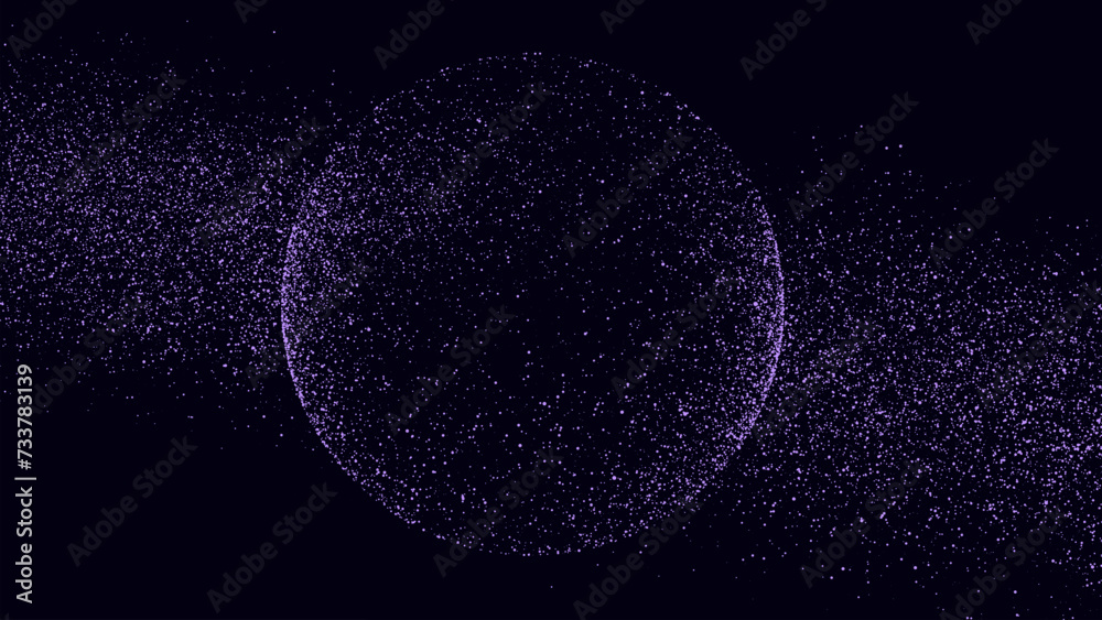 Poster futuristic vector sphere of particles and lines. network connection big data. abstract technology ba
